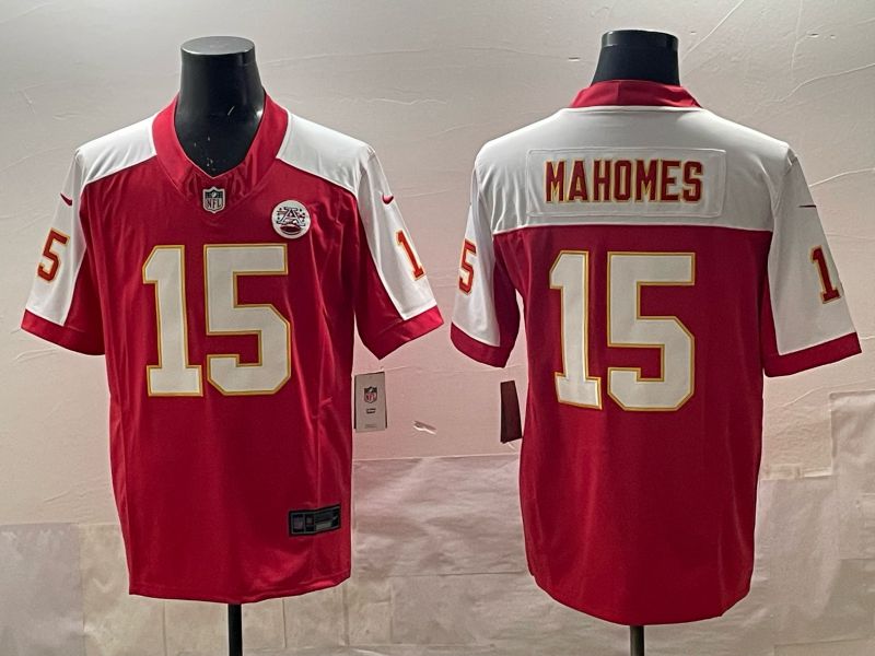 Men 2025 Nike Kansas City Chiefs #15 Mahomes Red 4th generation Limited NFL Jersey 01
